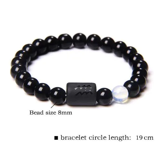 Natural Stone Agate Zodiac Couple Bracelets (Scorpio/Aries)