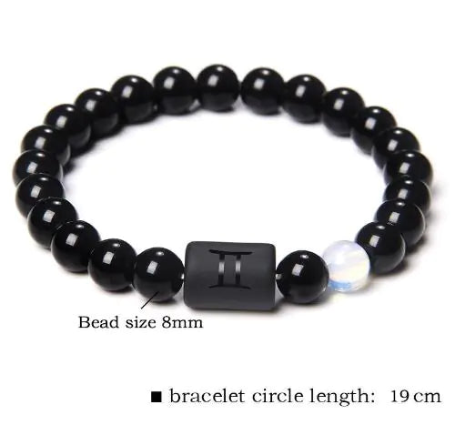 Natural Stone Agate Zodiac Couple Bracelets (Scorpio/Aries)