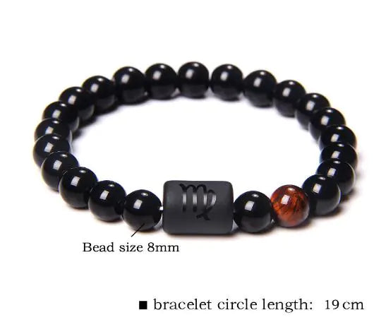 Natural Stone Agate Zodiac Couple Bracelets (Scorpio/Aries)