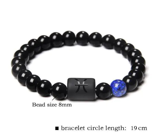 Natural Stone Agate Zodiac Couple Bracelets (Scorpio/Aries)