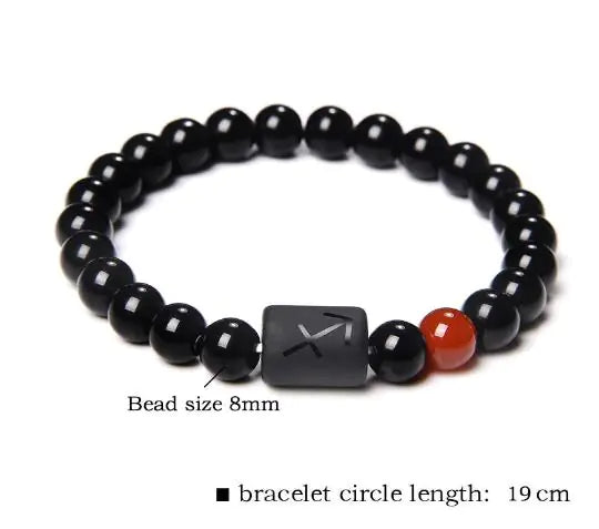 Natural Stone Agate Zodiac Couple Bracelets (Scorpio/Aries)