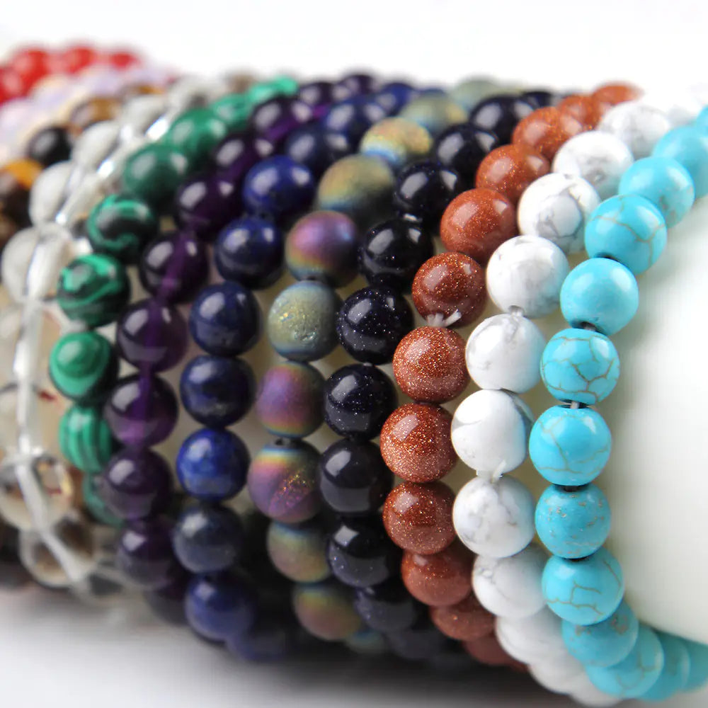 Natural Stone Tiger Eye and Red Agate Couple Bracelets