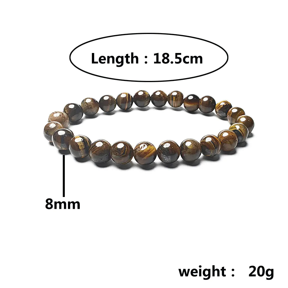Tiger Eye and Lava Stone Couple Bracelet Set Wholesale