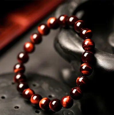 8mm Tiger Eye Beaded Bracelet