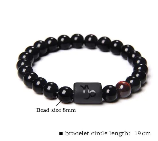 Natural Stone Agate Zodiac Couple Bracelets (Scorpio/Aries)