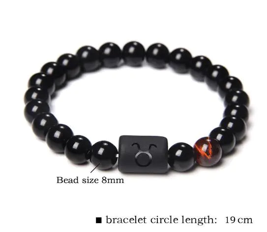Natural Stone Agate Zodiac Couple Bracelets (Scorpio/Aries)
